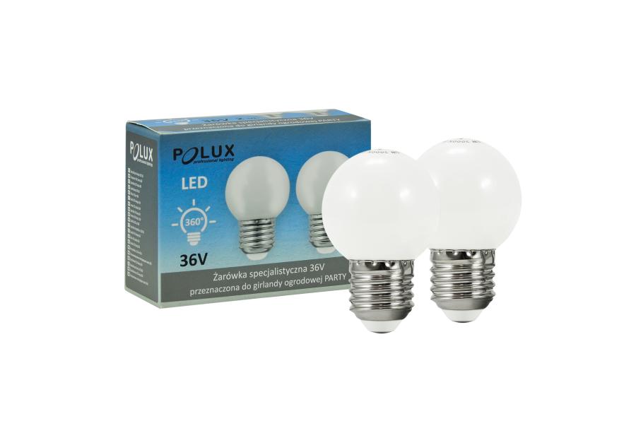 Zdjęcie: Żarówka LED G45 E27 36V 0,5 W 3000K biale 2 szt. POLUX