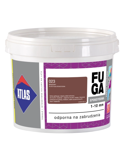 Zdjęcie: Fuga epoksydowa 1-10 mm brązowy 5 kg ATLAS