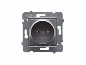 Gniazdo wtyczkowe Rosa pojedyncze bez uziemienia bez ramki POLMARK