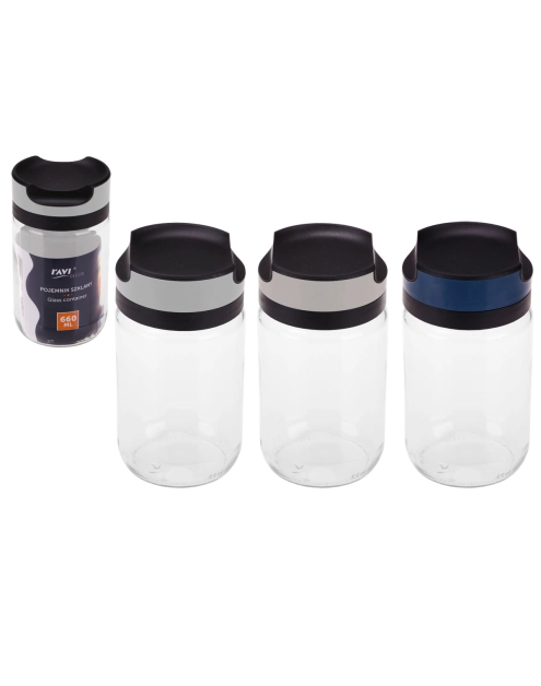 Zdjęcie: Pojemnik szklany Glasser 660 ml 81409 RAVI