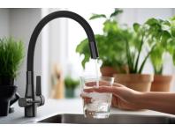 Zdjęcie: Bateria zlewozmywakowa z filtrem Glamour Trend, chrom/czarna INVENA