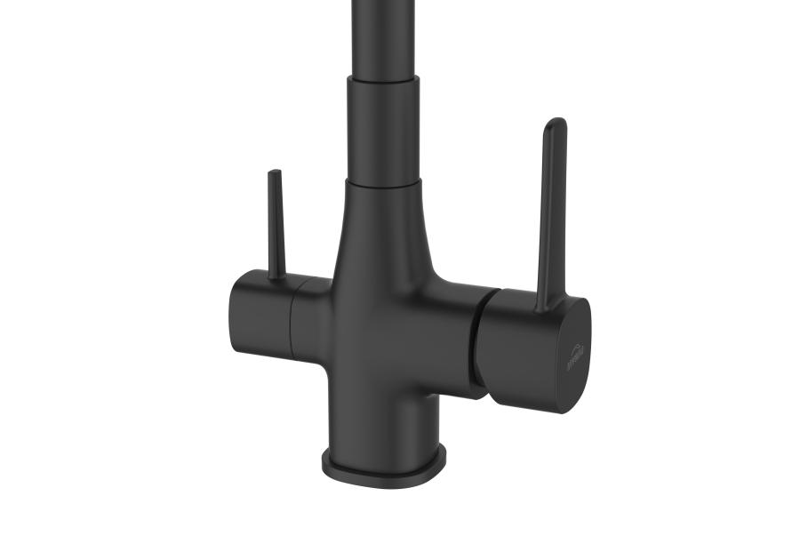 Zdjęcie: Bateria zlewozmywakowa z filtrem Glamour Trend, chrom/czarna INVENA