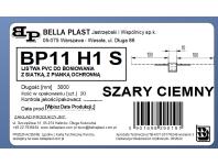 Zdjęcie: Listwa do boniowania PVC z siatką BP11 H1S L300 szary ciemny BELLA PLAST