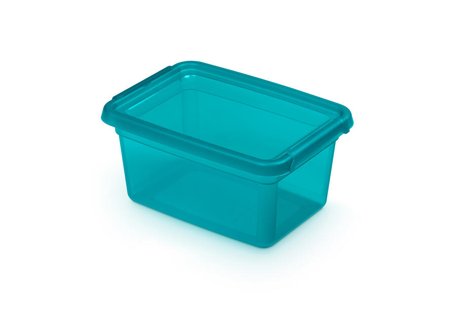 Zdjęcie: Pojemnik z pokrywką i klipsami 14x19x9 cm 1,5 L Ocean (2242) Basestore ORPLAST