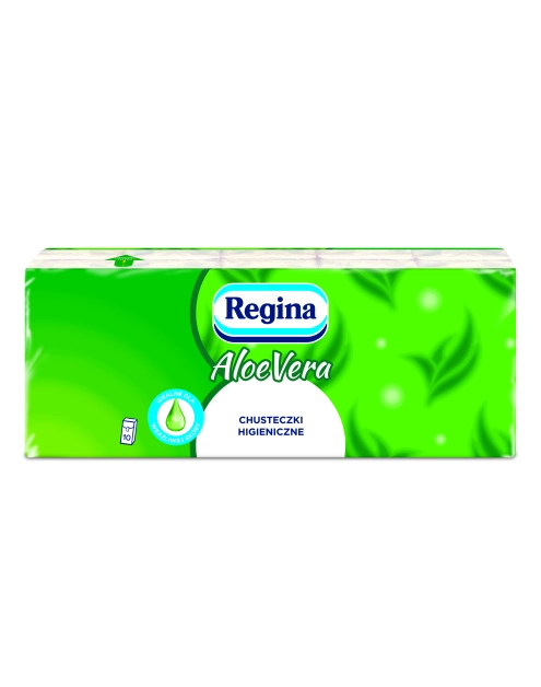 Zdjęcie: Chusteczki higieniczne Aloe Vera 10x9 sztuk REGINA