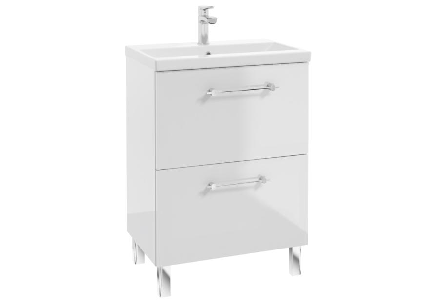 Zdjęcie: Szafka z umywalką Lido 60 cm biały połysk DEFRA