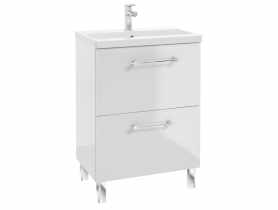 Szafka z umywalką Lido 60 cm biały połysk DEFRA