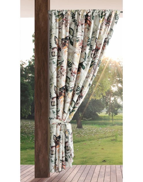 Zdjęcie: Zasłona gotowa Garden2 na taśmie 155 x 200 cm biały EUROFIRANY