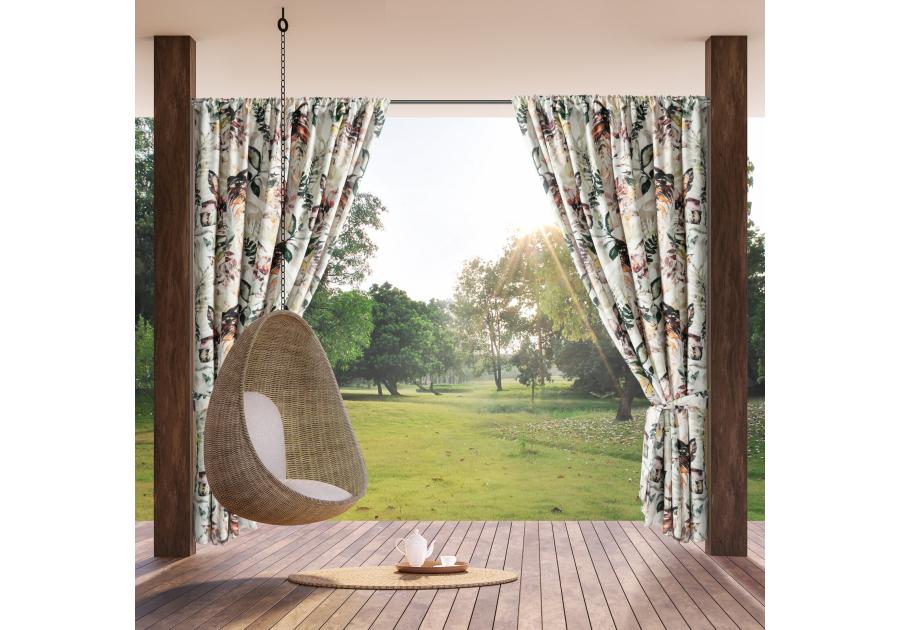 Zdjęcie: Zasłona gotowa Garden2 na taśmie 155 x 200 cm biały EUROFIRANY