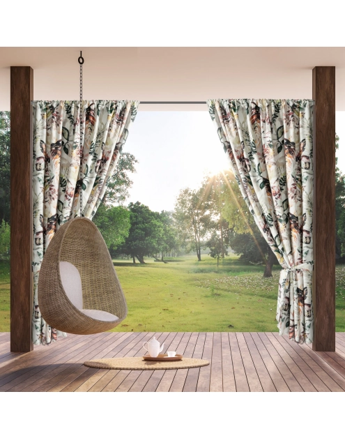 Zdjęcie: Zasłona gotowa Garden2 na taśmie 155 x 200 cm biały EUROFIRANY