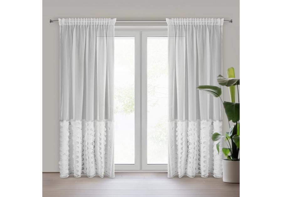 Zdjęcie: Firana gotowa Debora na taśmie 140 x 270 cm biały EUROFIRANY