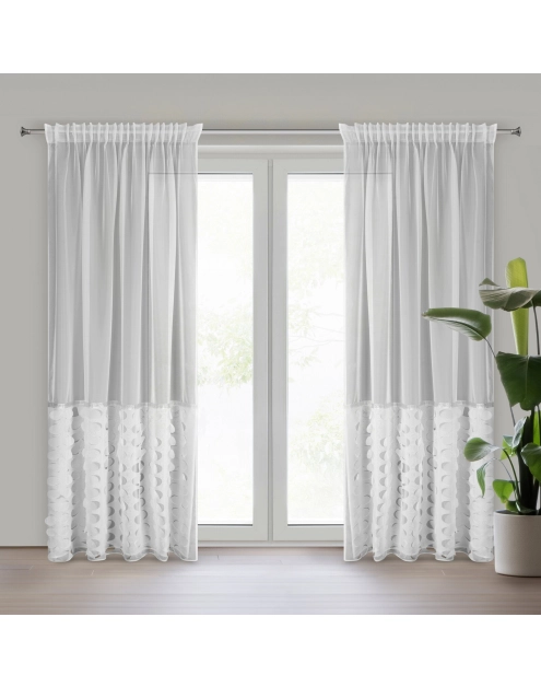 Zdjęcie: Firana gotowa Debora na taśmie 140 x 270 cm biały EUROFIRANY