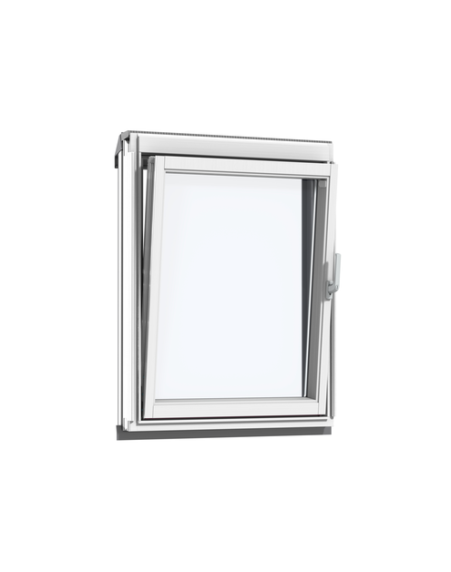 Zdjęcie: Okno kolankowe VFA PK38 2068 drewniane, 3-szybowe, malowane na biało VELUX