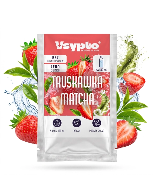 Zdjęcie: Napój w proszku do wody o smaku matcha - truskawka 3 g VSYPTO