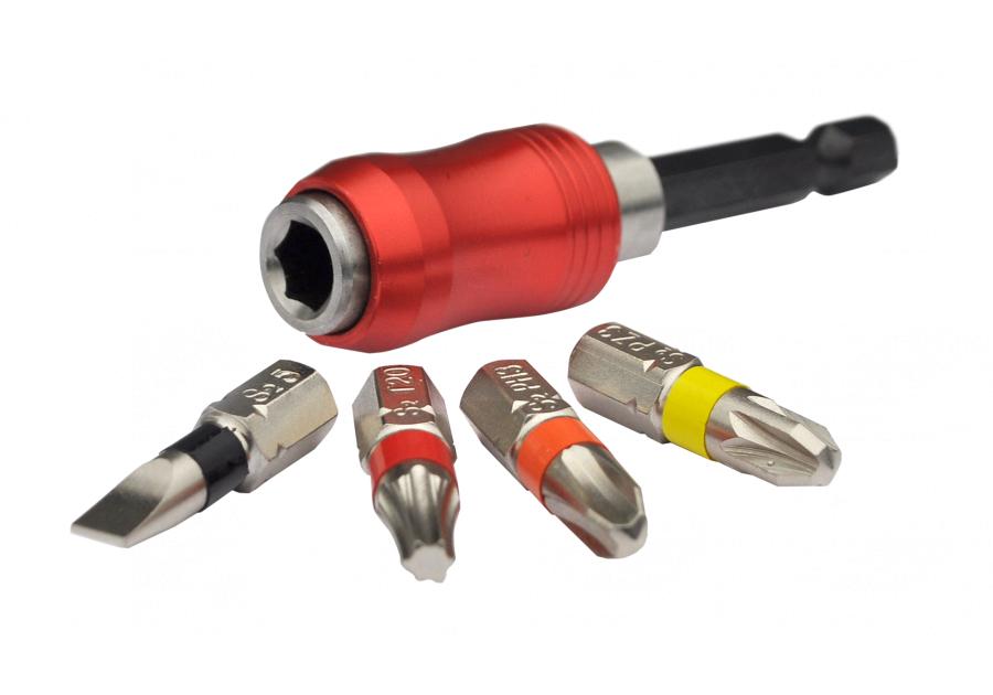 Zdjęcie: Zestaw bitów 25 mm PH PZ SL T adapter 1/4 15 elementów RAWLPLUG