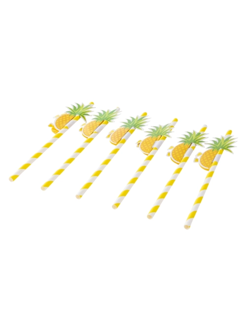 Zdjęcie: Komplet 6 słomek papierowych 19,5 cm dekoracja ananas ALTOM DESIGN
