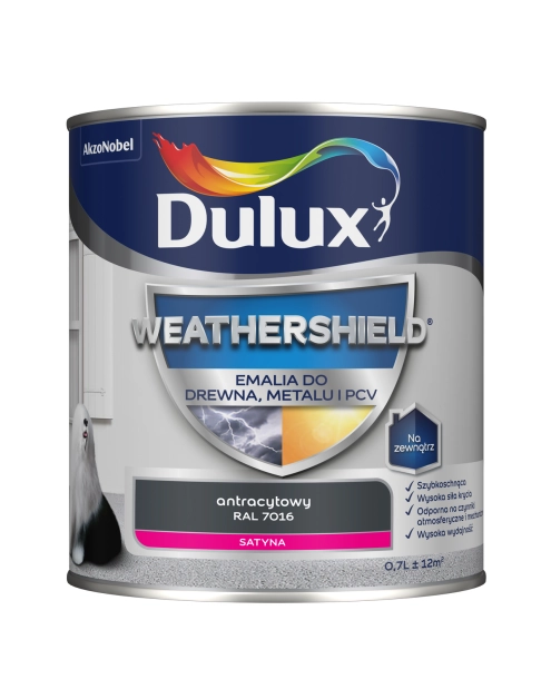 Zdjęcie: Emalia Dulux Weathershield antracytowy RAL 7016 DULUX