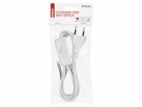 Przewód przyłączeniowy PVC 0,75mm z wyłącznikiem, 2m biały EMOS