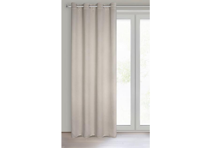 Zdjęcie: Zasłona gotowa Carlo 135x250 cm beżowy EUROFIRANY