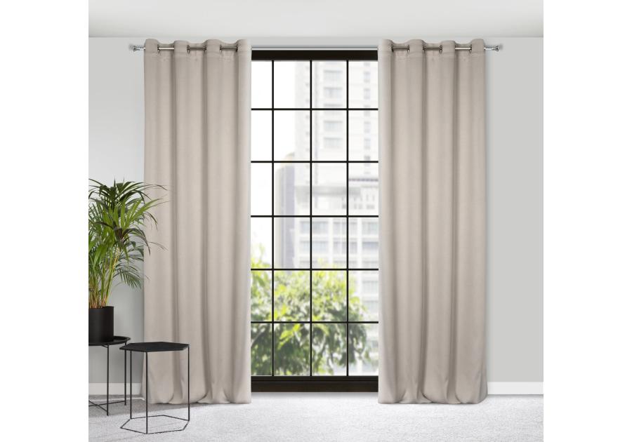 Zdjęcie: Zasłona gotowa Carlo 135x250 cm beżowy EUROFIRANY
