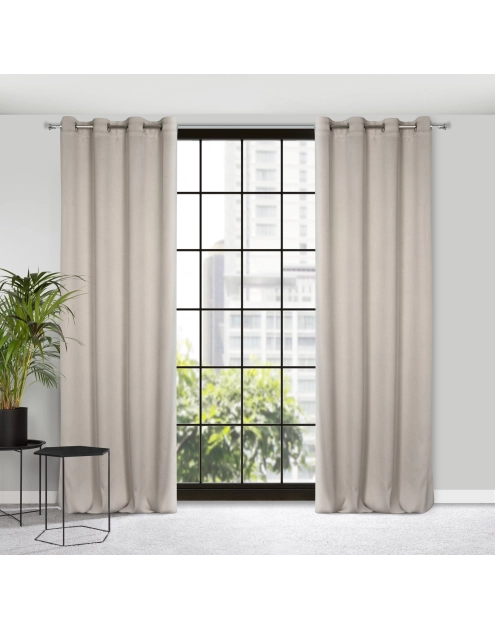 Zdjęcie: Zasłona gotowa Carlo 135x250 cm beżowy EUROFIRANY