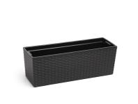 Zdjęcie: Kwietnik Begonia 190x560 mm rattan, czarny LAMELA