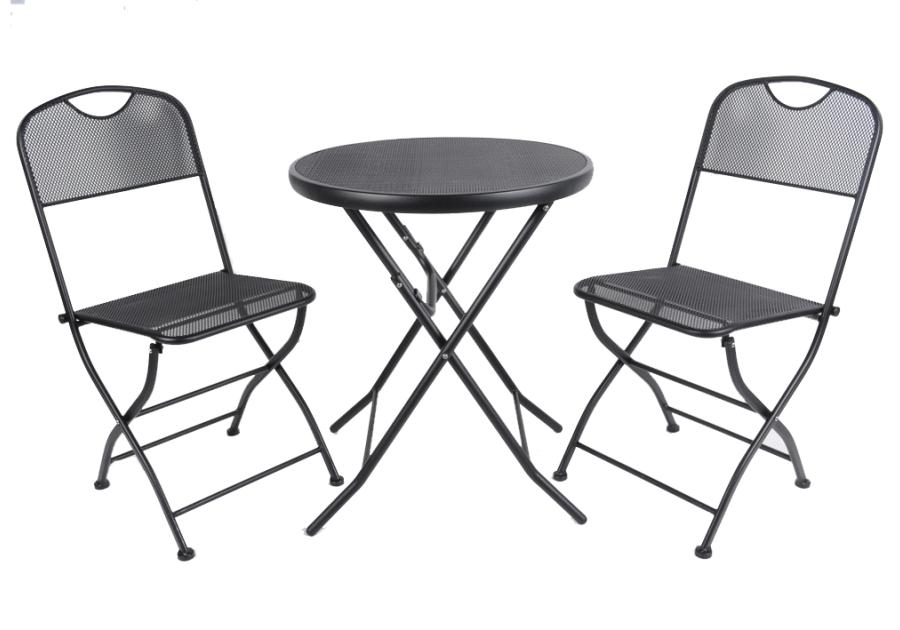 Zdjęcie: Stół ogrodowy + 2 krzesła czarny OŁER