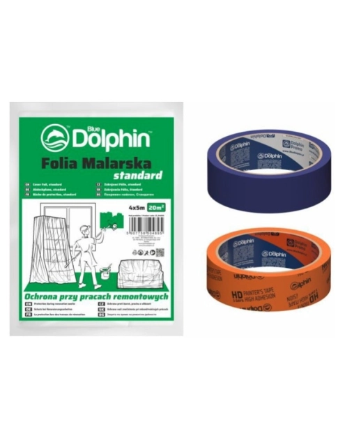 Zdjęcie: Zestaw ochronny folia i dwie taśmy BLUE DOLPHIN