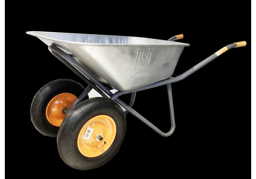 Zdjęcie: Taczka ogrodowa dwukołowa ocynkowana 140 L PSB