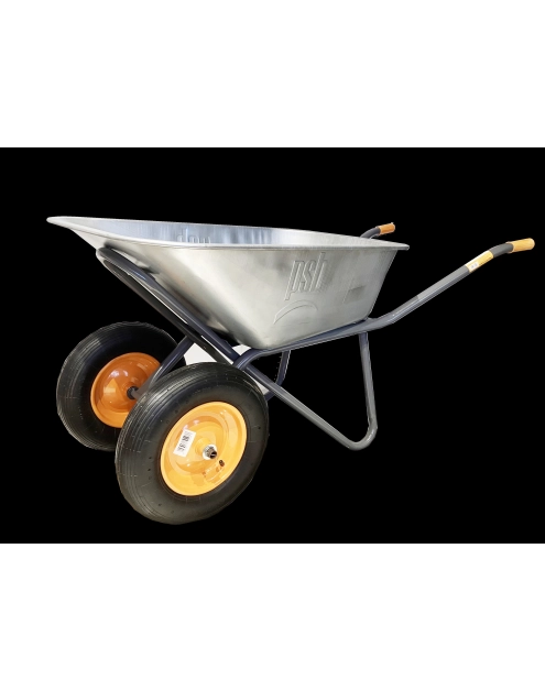 Zdjęcie: Taczka ogrodowa dwukołowa ocynkowana 140 L PSB