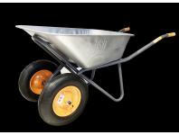 Zdjęcie: Taczka ogrodowa dwukołowa ocynkowana 140 L PSB