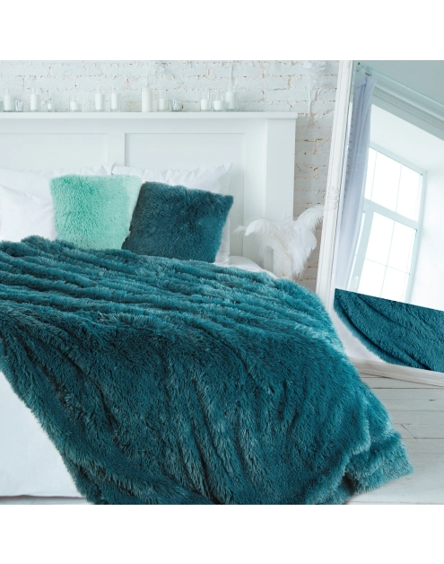 Zdjęcie: Narzuta Lettie 200x220 cm ciemny turkus EUROFIRANY
