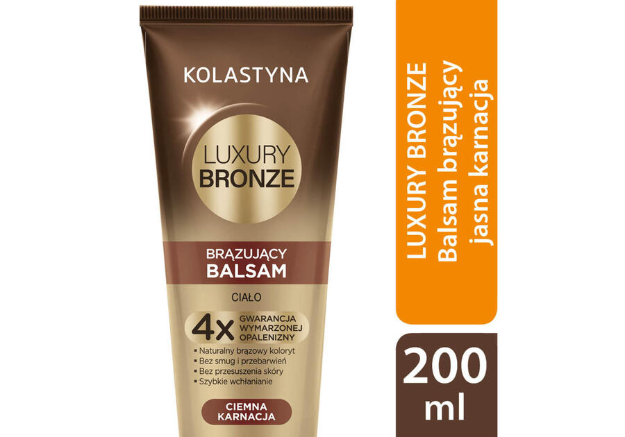 Zdjęcie: Balsam brązujący do ciała ciemna karnacja Luxury Bronze 0,2 L KOLASTYNA