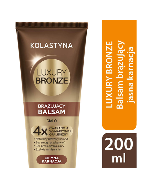 Zdjęcie: Balsam brązujący do ciała ciemna karnacja Luxury Bronze 0,2 L KOLASTYNA