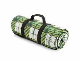 Koc piknikowy 130x145 cm zielony-biały EUROFIRANY