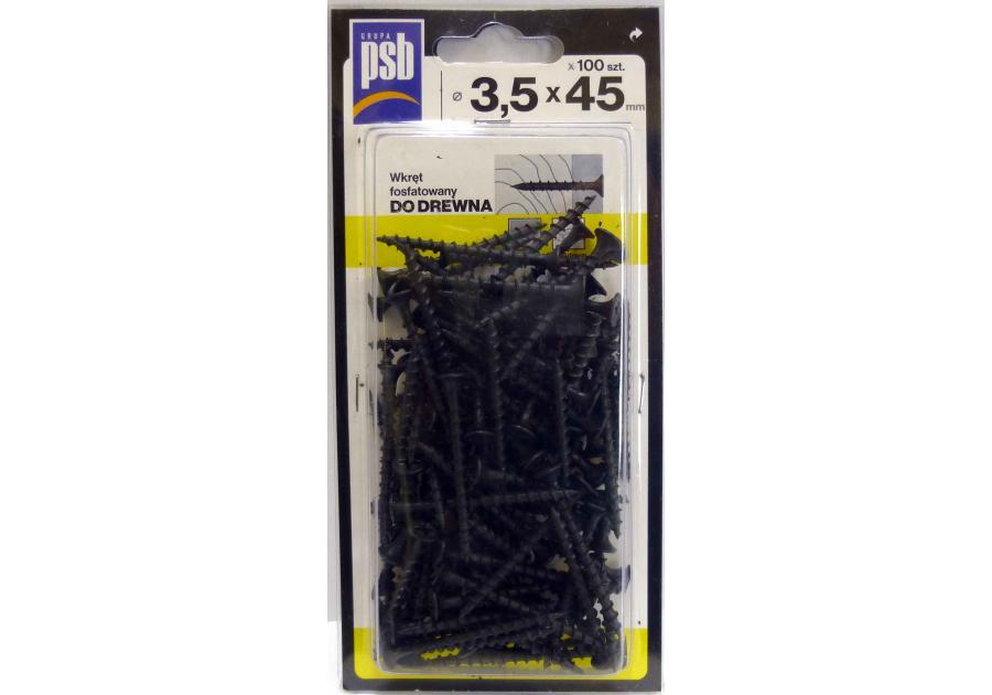 Zdjęcie: Wkręt fosfatowany do drewna 3,5x45 mm - 100 szt. SILA