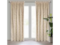 Zdjęcie: Zasłona gotowa Tulia na taśmie 135x270 cm beżowy EUROFIRANY