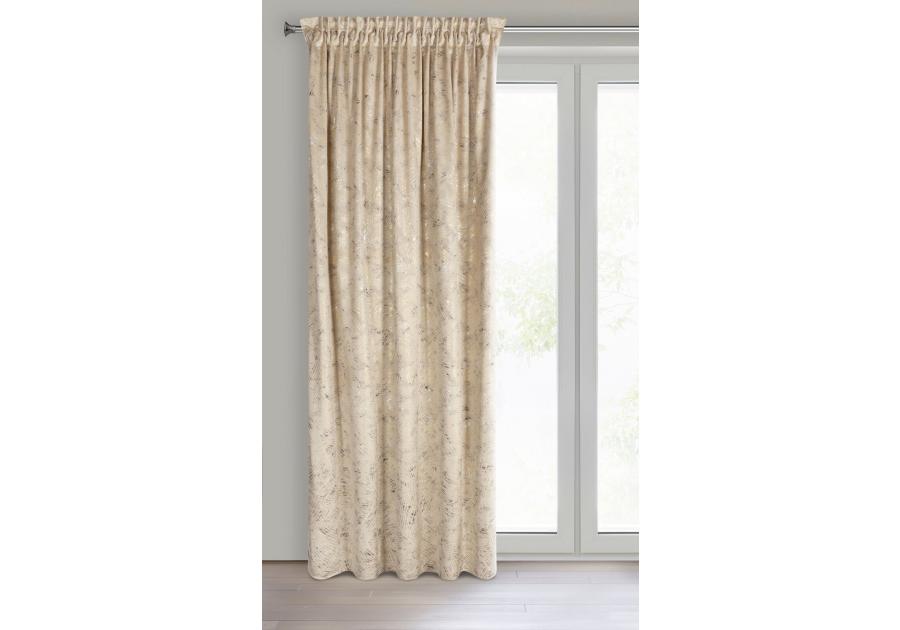 Zdjęcie: Zasłona gotowa Tulia na taśmie 135x270 cm beżowy EUROFIRANY