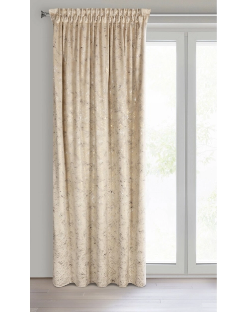 Zdjęcie: Zasłona gotowa Tulia na taśmie 135x270 cm beżowy EUROFIRANY