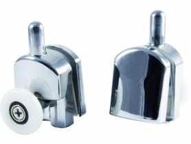 Rolki dolne łożyskowane wypinane - FI 23 mm biały,chrom DEANTE