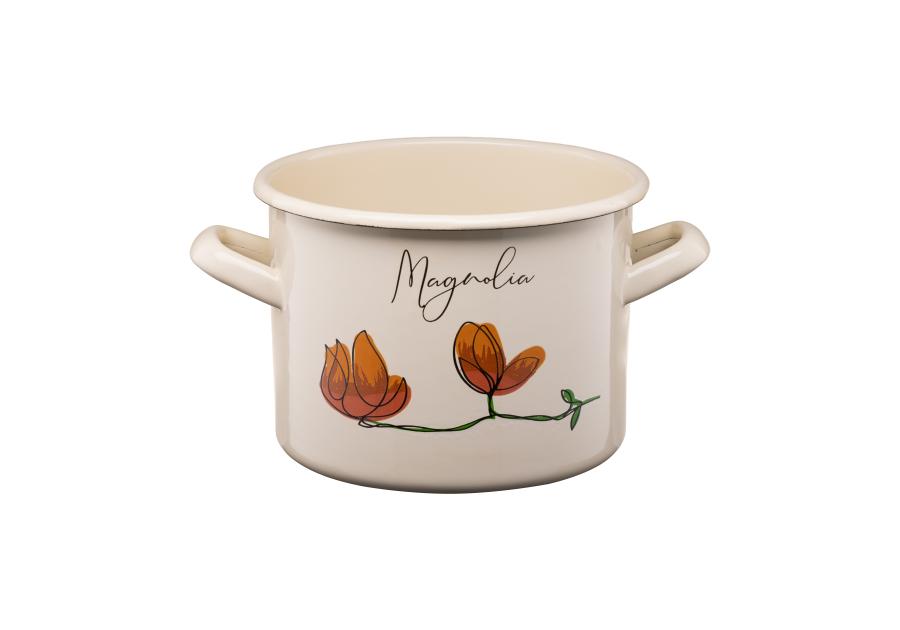 Zdjęcie: Garnek emaliowany z kalką Flores 16 cm/2,4 L wzór 1 GALICJA
