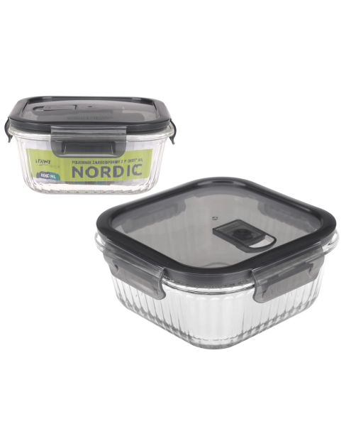 Zdjęcie: Pojemnik żaroodporny Nordic 800 ml kwadratowy 91468 RAVI