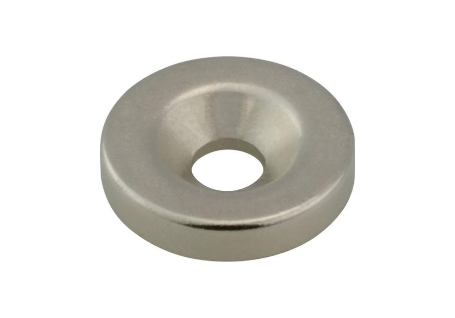 Zdjęcie: Magnes neodymowy okrągły 14x3 mm z otworem 8/4 mm, 5 sztuk STAHL