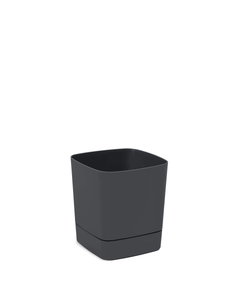 Zdjęcie: Donica z podstawką Clima 19x19 cm antracytowa LAMELA PLASTIC