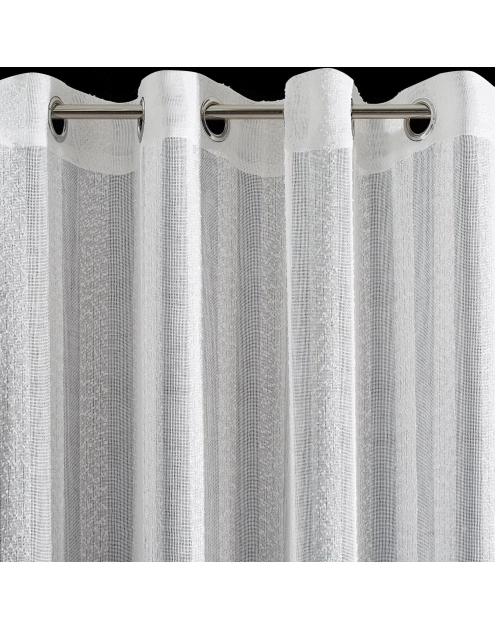 Zdjęcie: Firana Kim 140x250 cm kremowa na przelotkach EUROFIRANY