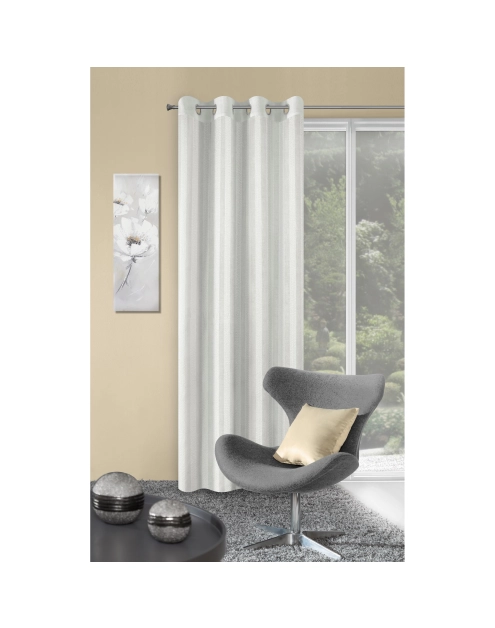 Zdjęcie: Firana Kim 140x250 cm kremowa na przelotkach EUROFIRANY