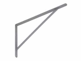 Wspornik stalowy wzmocniony płaskownikiem WSWP 500 szary 500x330x4 VELANO
