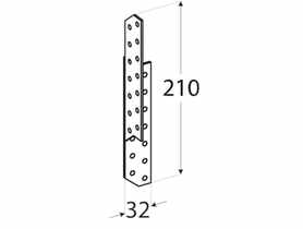 Łącznik krokwowy prawy 21x3,2 cm LK4 DMX