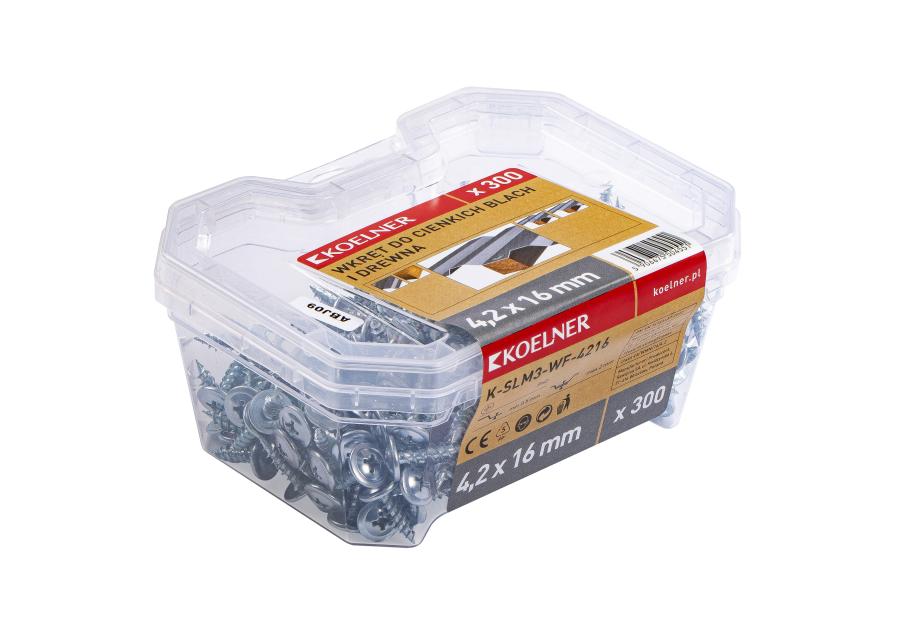 Zdjęcie: Wkręt do cienkich blach i drewna 4,2x16 mm, 300 sztuk KOELNER