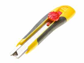 Nóż z ostrzem łamanym 18 mm, blokada śrubowa TOPEX